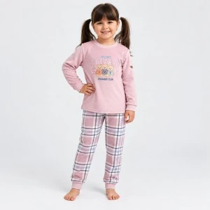 Pijama ni&ntilde;a aterciopelado manga larga