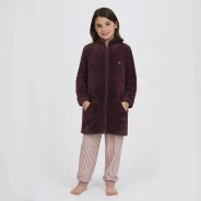 Bata ni&ntilde;a cuello alto y cremallera