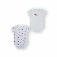 Body bebe pack x2 cuello americano manga corta