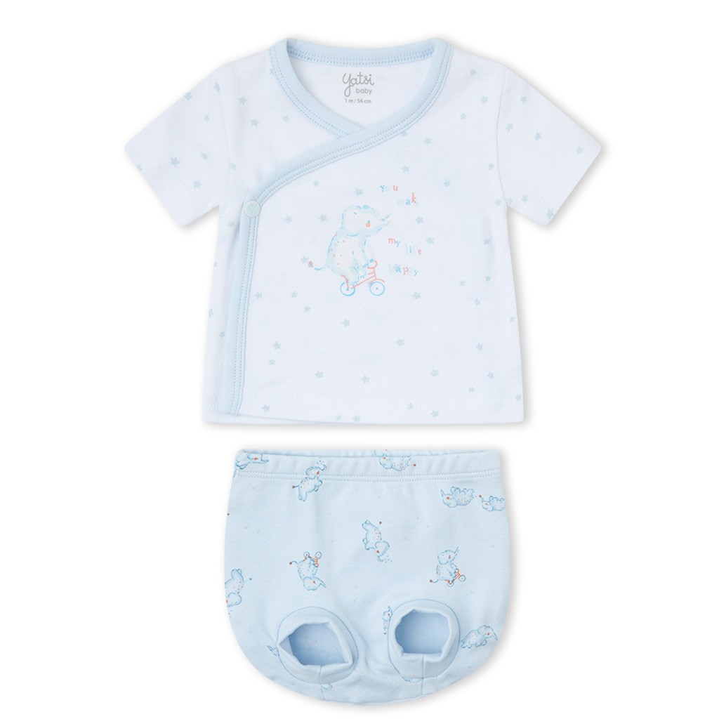 Conjunto beb&eacute; manga corta algod&oacute;n