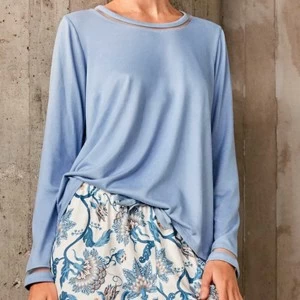 Pijama mujer manga larga estampado floral