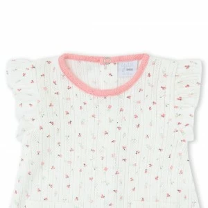 Pelele corto beb&eacute; algod&oacute;n estampado