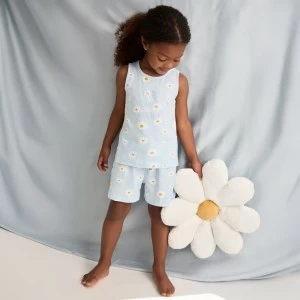 Pijama algod&oacute;n infantil tirantes margaritas
