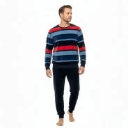 Pijama hombre manga larga rayas