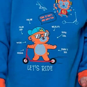 Pijama algod&oacute;n infantil manga larga