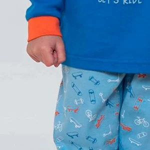 Pijama algod&oacute;n infantil manga larga