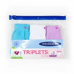 Braga ni&ntilde;a infantil pack 3 sin costuras