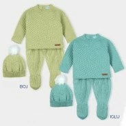 Conjunto beb&eacute; dos piezas y gorro