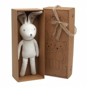 Peluche conejo tejido de punto de algod&oacute;n.