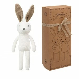 Peluche conejo tejido de punto de algod&oacute;n.