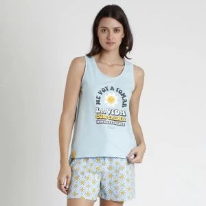 Pijama algod&oacute;n mujer tirantes 