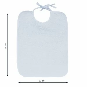 Babero liso lazos en pack 12 impermeable con rizo