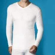 Camiseta manga larga cuello pico canal&eacute; Termal