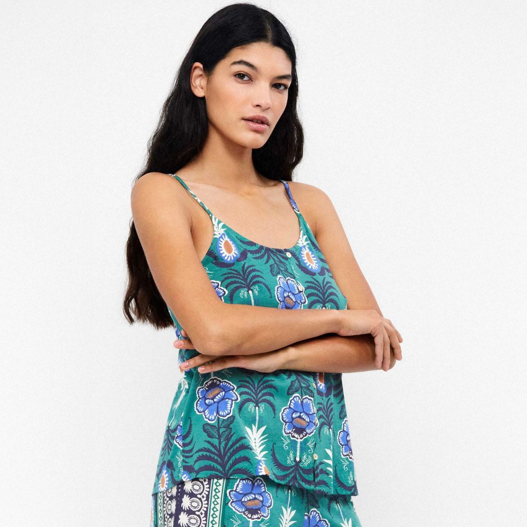 Camiseta pijama mujer tirantes estampada
