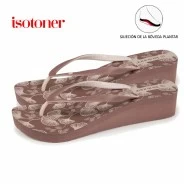 Chancla mujer tac&oacute;n estampado floral 