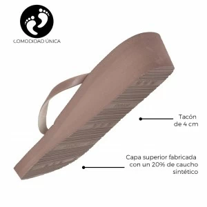 Chancla mujer tac&oacute;n estampado floral 