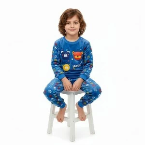 Pijama largo ni&ntilde;o estampado jungla