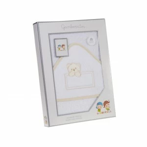 Capa ba&ntilde;o beb&eacute; algod&oacute;n para bordar