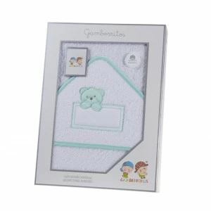 Capa ba&ntilde;o beb&eacute; algod&oacute;n para bordar