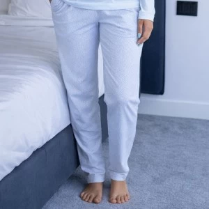 Pijama largo mujer algod&oacute;n cuello botones