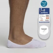 Salvapies hombre algod&oacute;n con talon silicona pack3