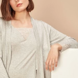 Bata mujer abierta en manga larga