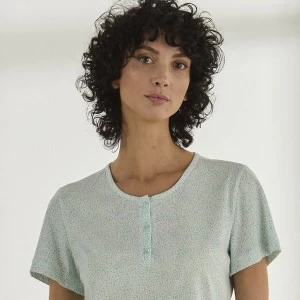 Pijama mujer manga corta cuello de botones