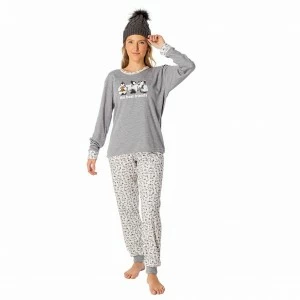 Pijama mujer algod&oacute;n ping&uuml;inos