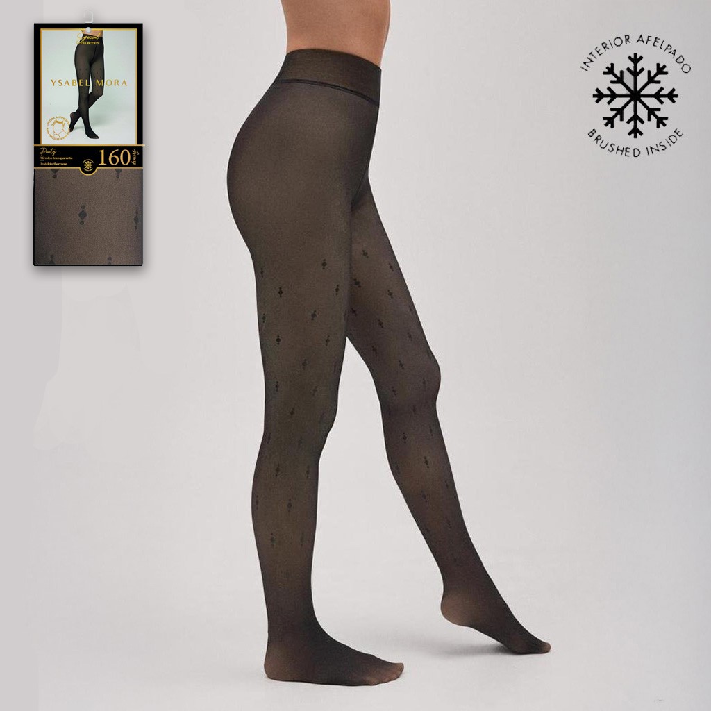 Panty mujer térmico opaco efecto piel geometric