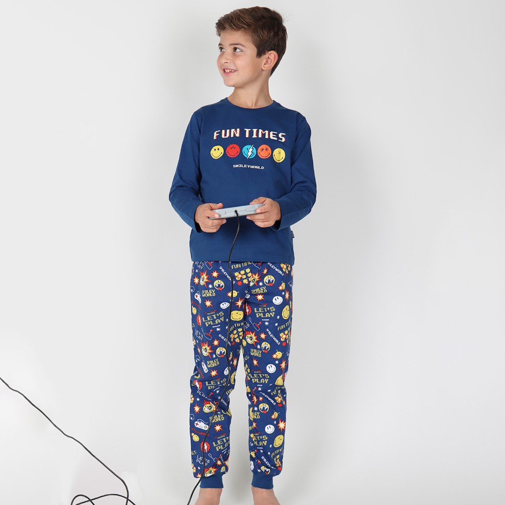 Pijama infantil algodón manga larga