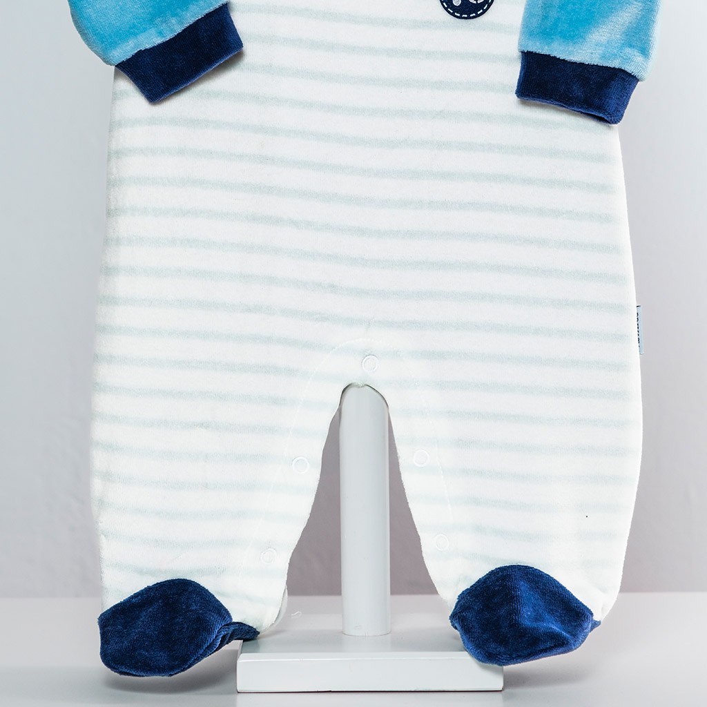 Pelele manga larga bebé tundosado