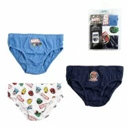 Slip ni&ntilde;o algod&oacute;n marvel pack x 3 blister