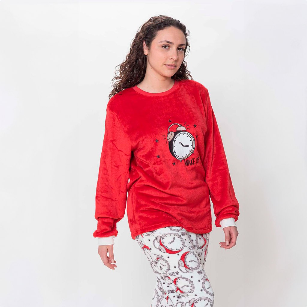 Pijama mujer coralina relojes