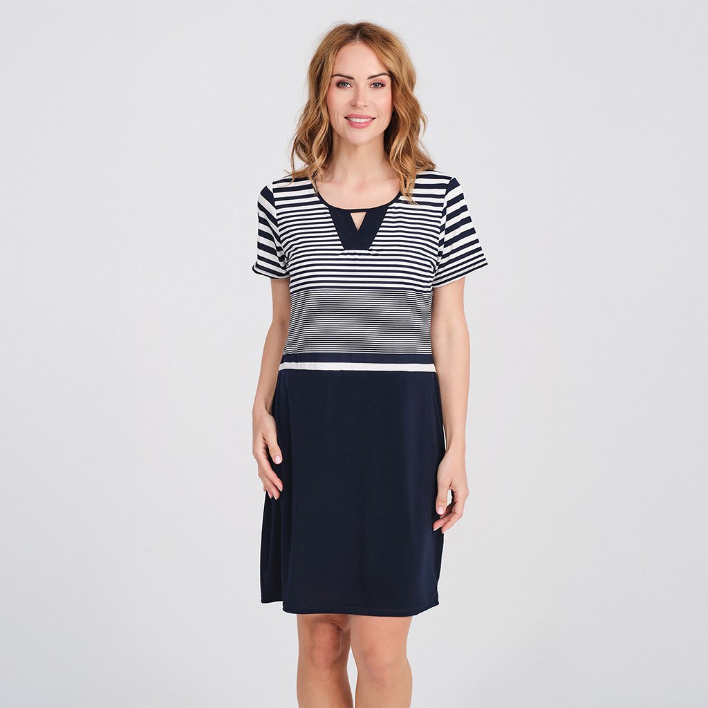 Camisola mujer dise&ntilde;o rayas manga corta