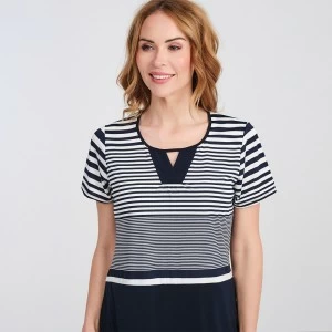 Camisola mujer dise&ntilde;o rayas manga corta