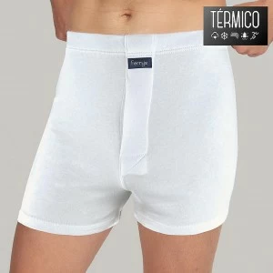 Calz&oacute;n t&eacute;rmico corto hombre 100% algod&oacute;n afelpado