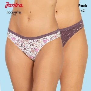 Braga bikini pack 2 algod&oacute;n estampado coquettes