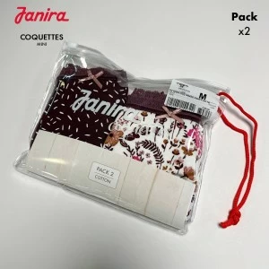 Braga bikini pack 2 algod&oacute;n estampado coquettes