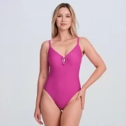 Ba&ntilde;ador mujer tejido liso fucsia