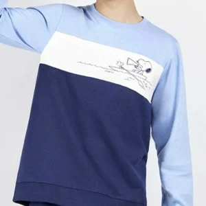 Pijama hombre manga larga azul Snoopy