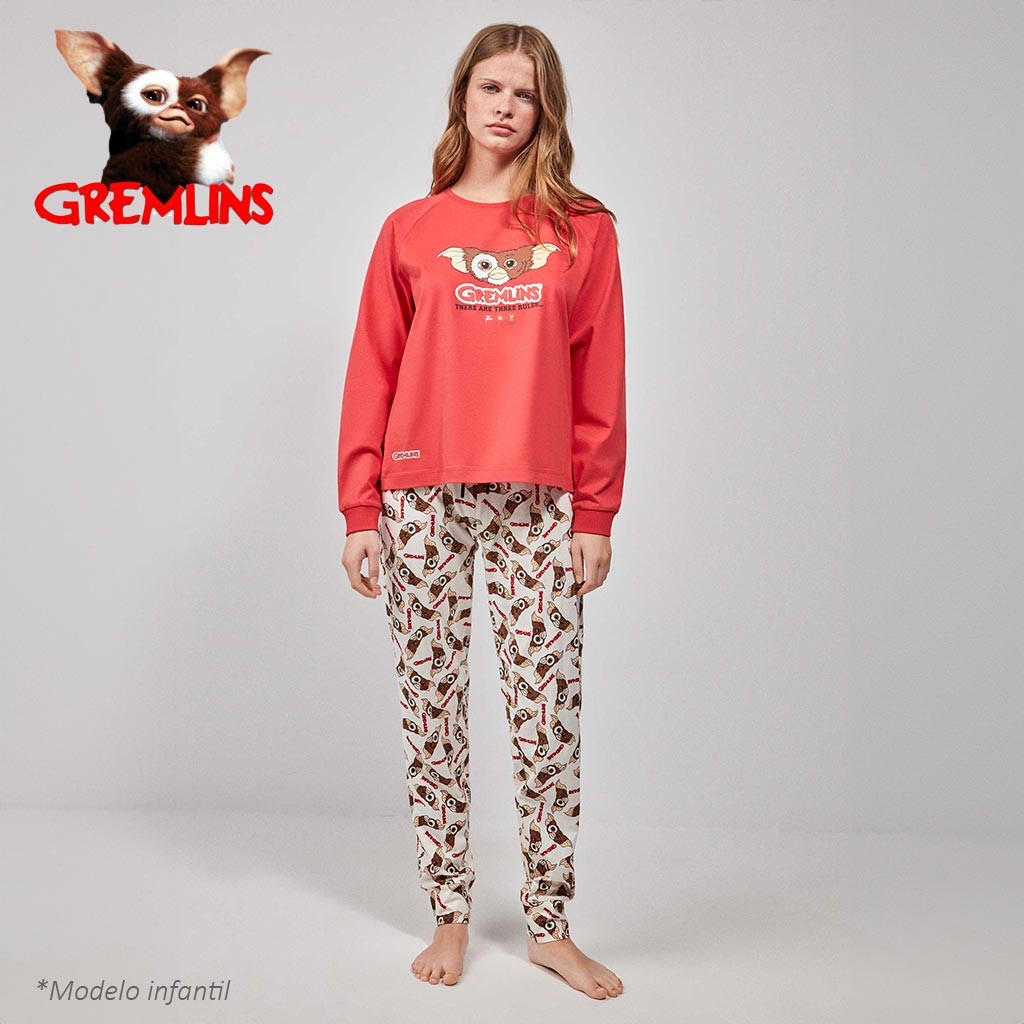 Pijama algodón infantil estampado Gremlins