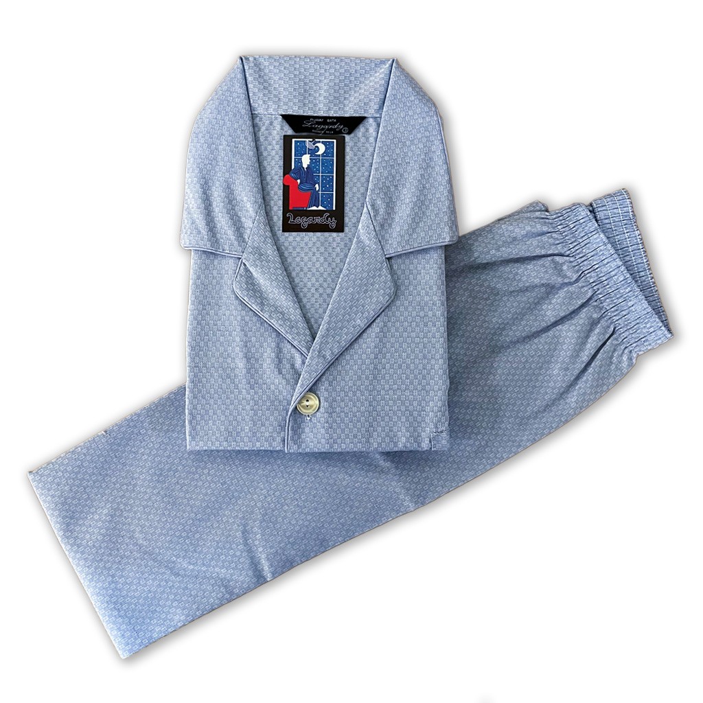 Pijama hombre tela popelin abierto con bolsillo