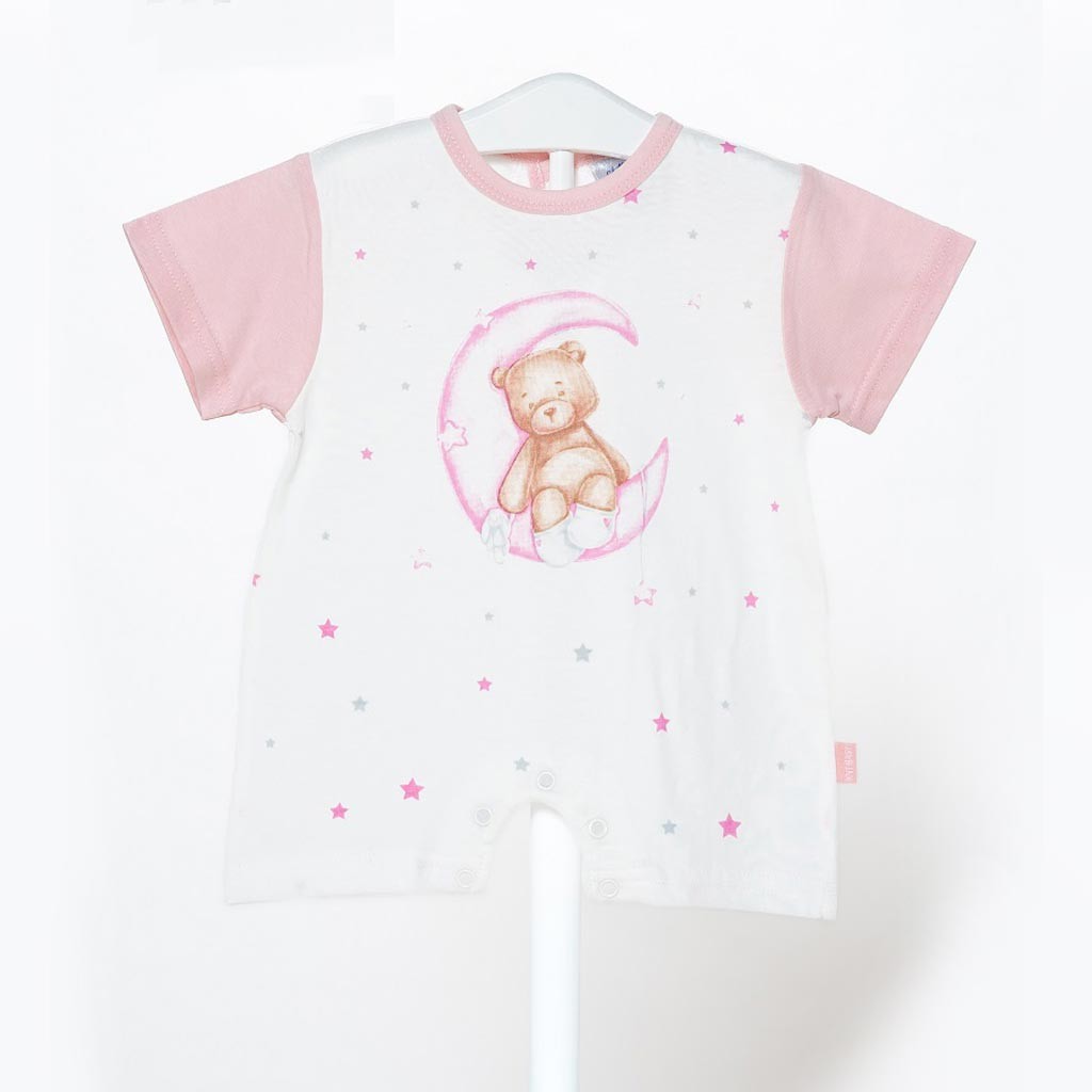 Pijama pelele de bebe manga corta algodón 100%