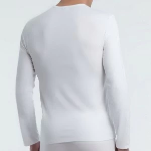 Camiseta interior manga larga cuello pico