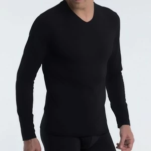 Camiseta interior manga larga cuello pico