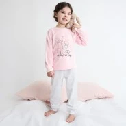 Pijama ni&ntilde;a tejido terciopelo conejito