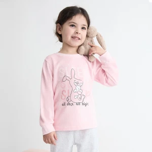 Pijama ni&ntilde;a tejido terciopelo conejito