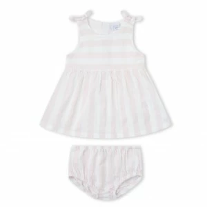 Vestido beb&eacute; algod&oacute;n rayas bon braga