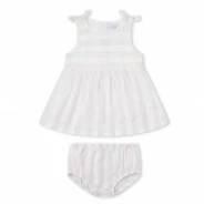 Vestido beb&eacute; algod&oacute;n rayas bon braga