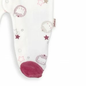 Pijama pelele bebe manga larga abierto delante.